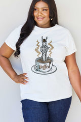 Simply Love Full Size COFFEE Graphic Cotton Tee