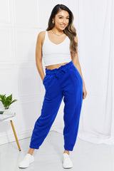 Zenana Full Size Can't Stop Me Paperbag Waist Joggers