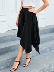 Handkerchief Hem Midi Skirt