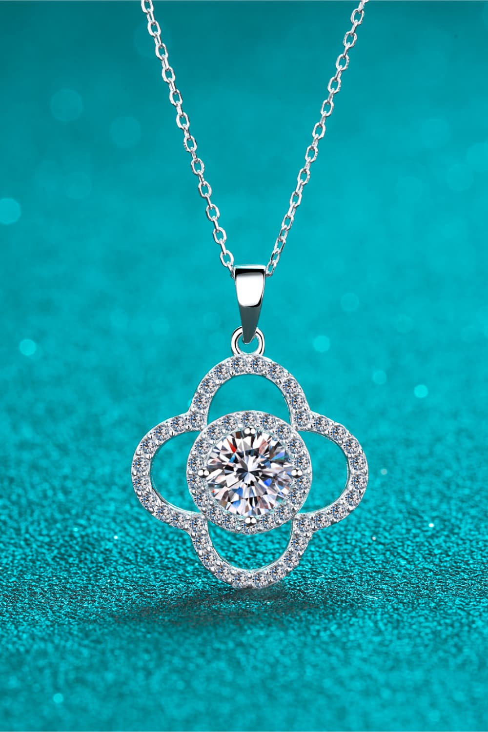 1 Carat Moissanite 925 Sterling Silver Necklace - Admiresty