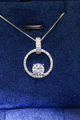 1 Carat Moissanite 925 Sterling Silver Necklace - Admiresty