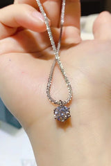 1 Carat Moissanite 925 Sterling Silver Necklace - Admiresty