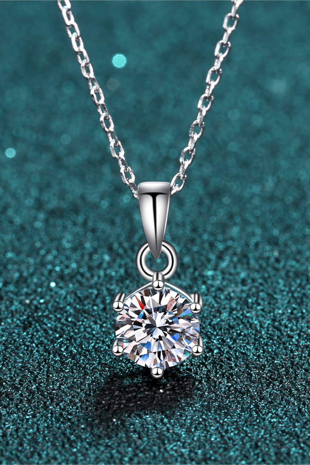 1 Carat Moissanite 925 Sterling Silver Necklace - Admiresty