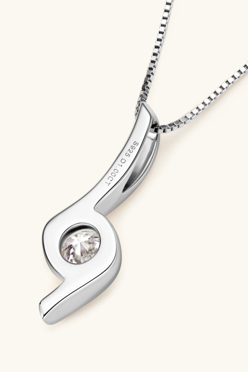 1 Carat Moissanite 925 Sterling Silver Necklace - Admiresty