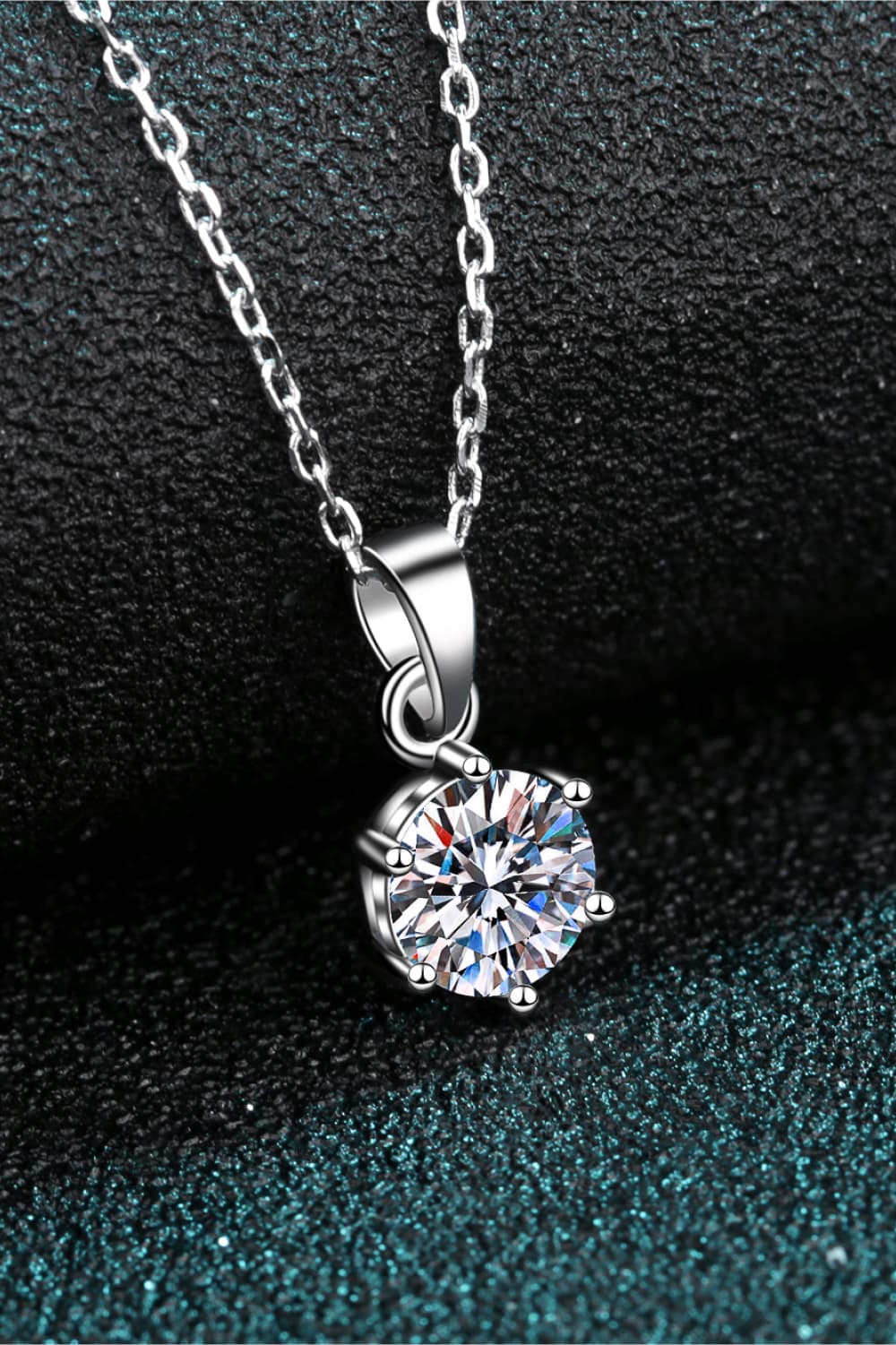 1 Carat Moissanite 925 Sterling Silver Necklace - Admiresty