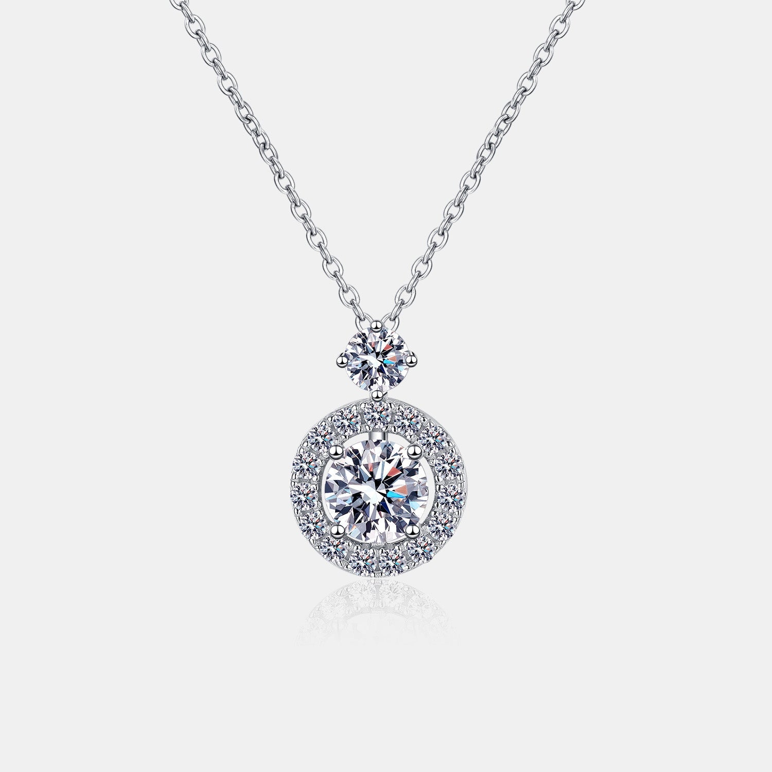 1 Carat Moissanite 925 Sterling Silver Necklace - Admiresty