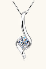 1 Carat Moissanite 925 Sterling Silver Necklace - Admiresty