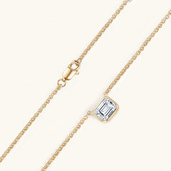 1 Carat Moissanite 925 Sterling Silver Pendant Necklace - Admiresty