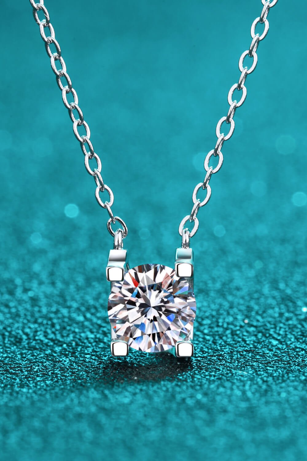 1 Carat Moissanite Chain Necklace - Admiresty