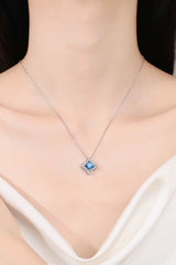 1 Carat Moissanite Floral Pendant Necklace - Admiresty