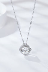 1 Carat Moissanite Geometric Pendant Necklace - Admiresty