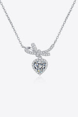 1 Carat Moissanite Heart Pendant Necklace - Admiresty