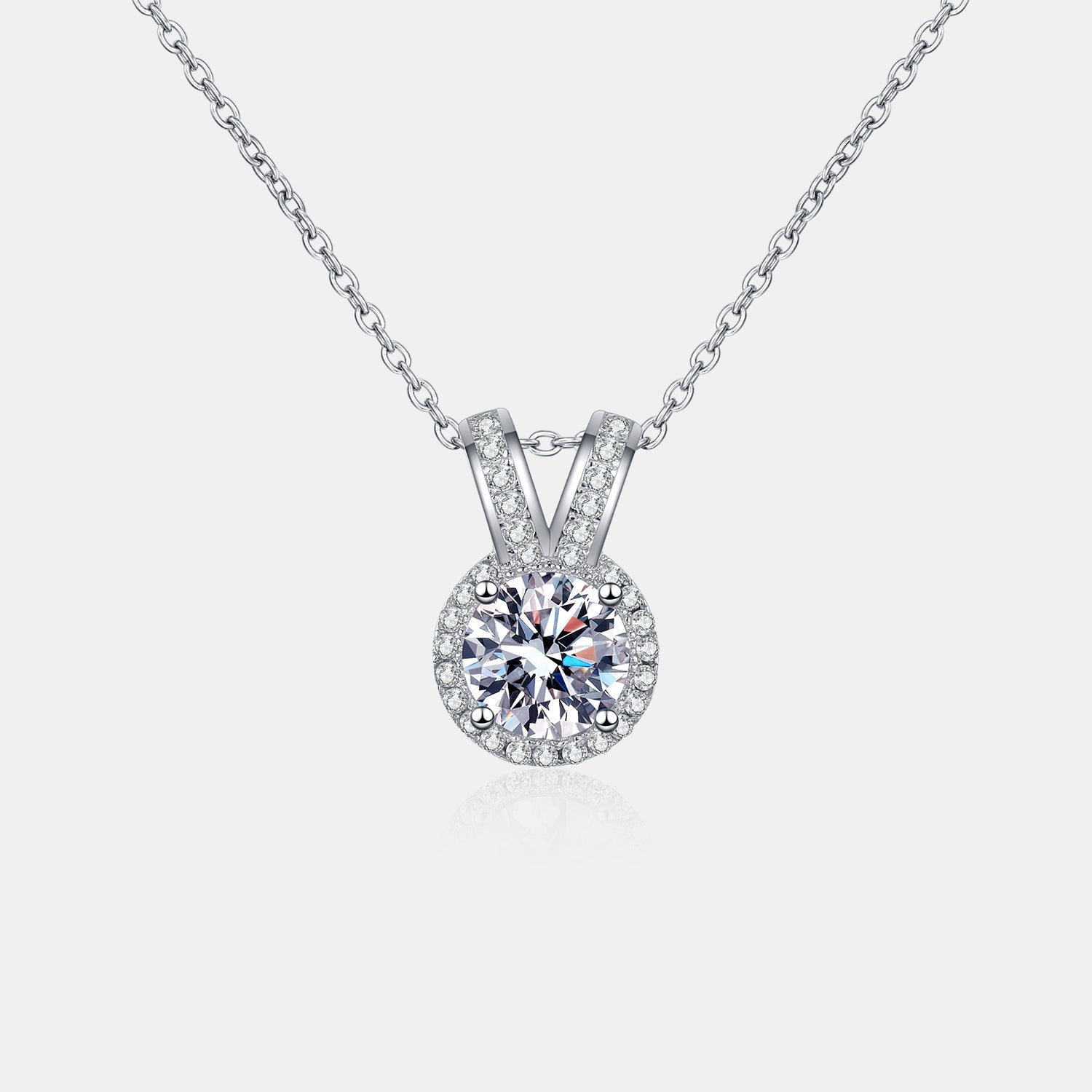 1 Carat Moissanite Rabbit Ears Shape Pendant Necklace - Admiresty