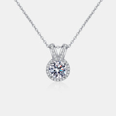 1 Carat Moissanite Rabbit Ears Shape Pendant Necklace - Admiresty