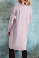 Open Front Longline Cardigan with Pockets