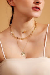 18K Gold Plated 3 - Piece Pendant Necklace Set - Admiresty