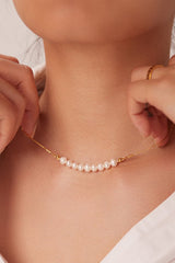 18K Gold - Plated Freshwater Pearl Necklace - Admiresty