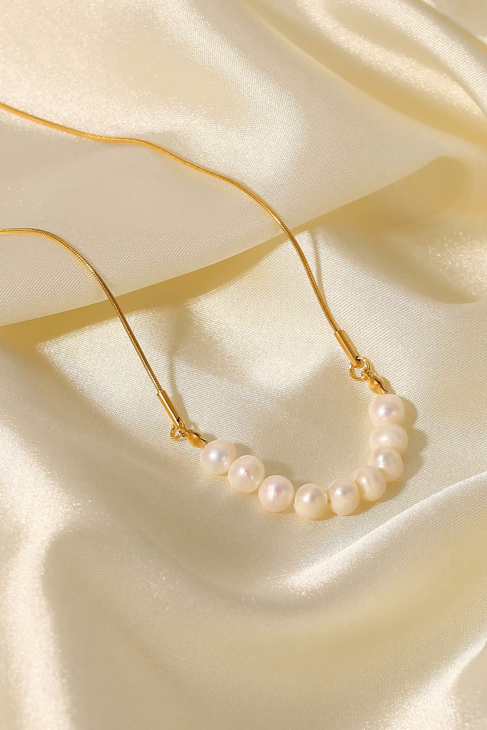 18K Gold - Plated Freshwater Pearl Necklace - Admiresty