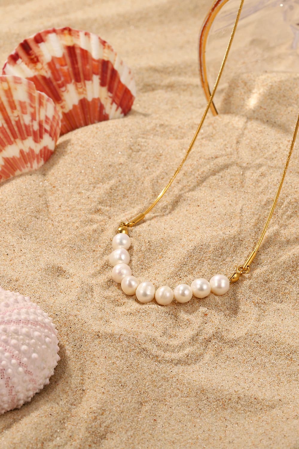 18K Gold - Plated Freshwater Pearl Necklace - Admiresty