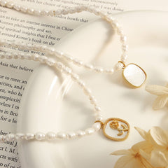 18K Gold - Plated Freshwater Pearl Necklace - Admiresty