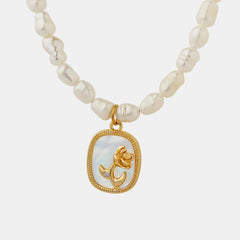 18K Gold - Plated Freshwater Pearl Necklace - Admiresty