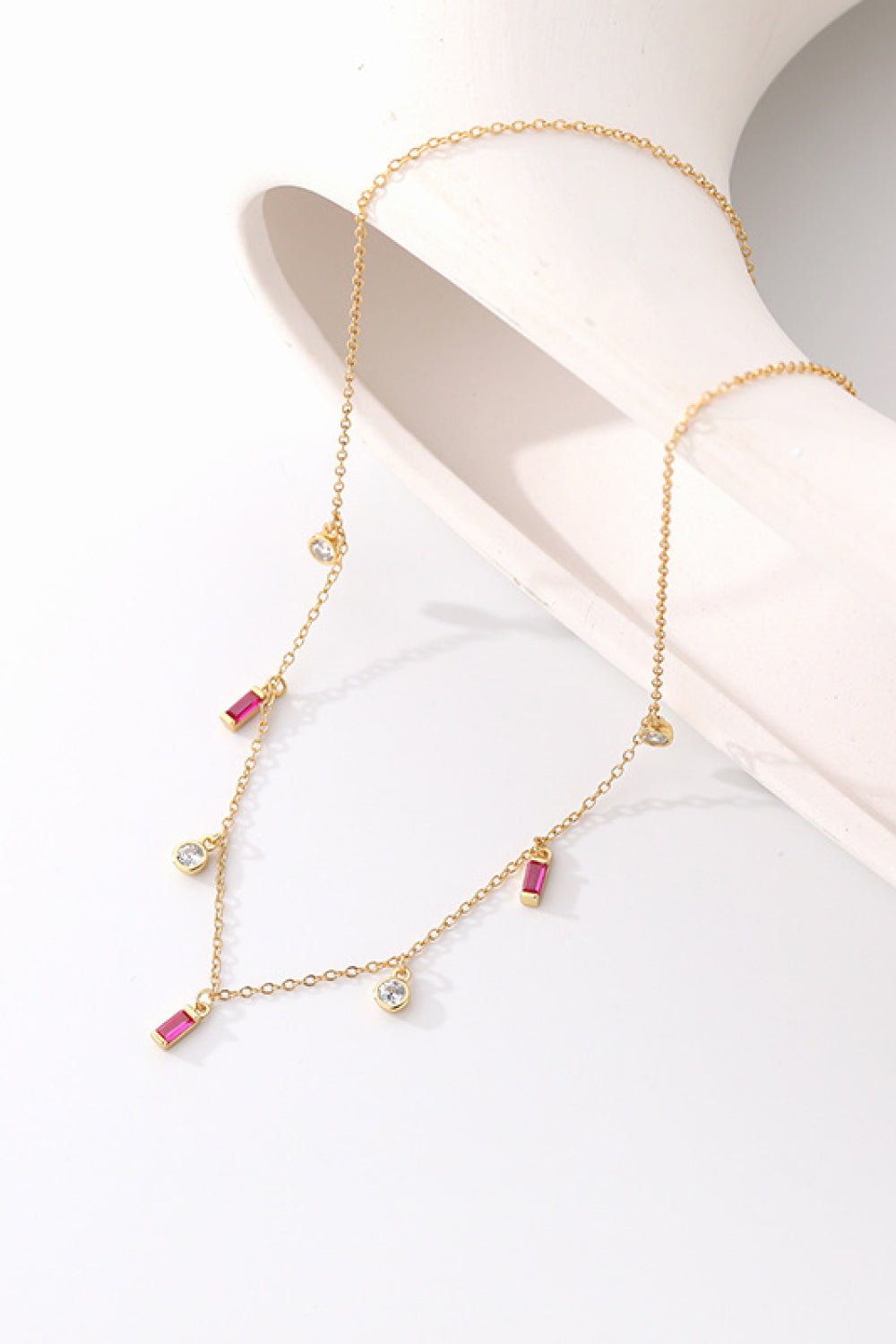 18K Gold Plated Multi - Charm Chain Necklace - Admiresty