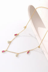 18K Gold Plated Multi - Charm Chain Necklace - Admiresty