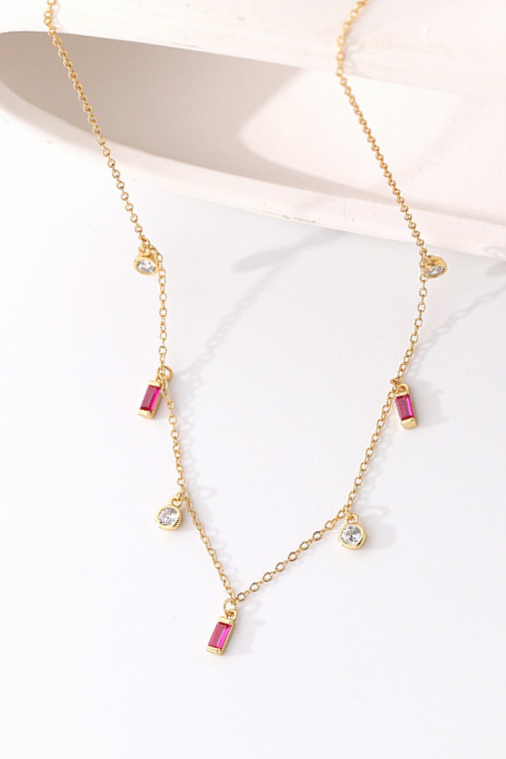 18K Gold Plated Multi - Charm Chain Necklace - Admiresty