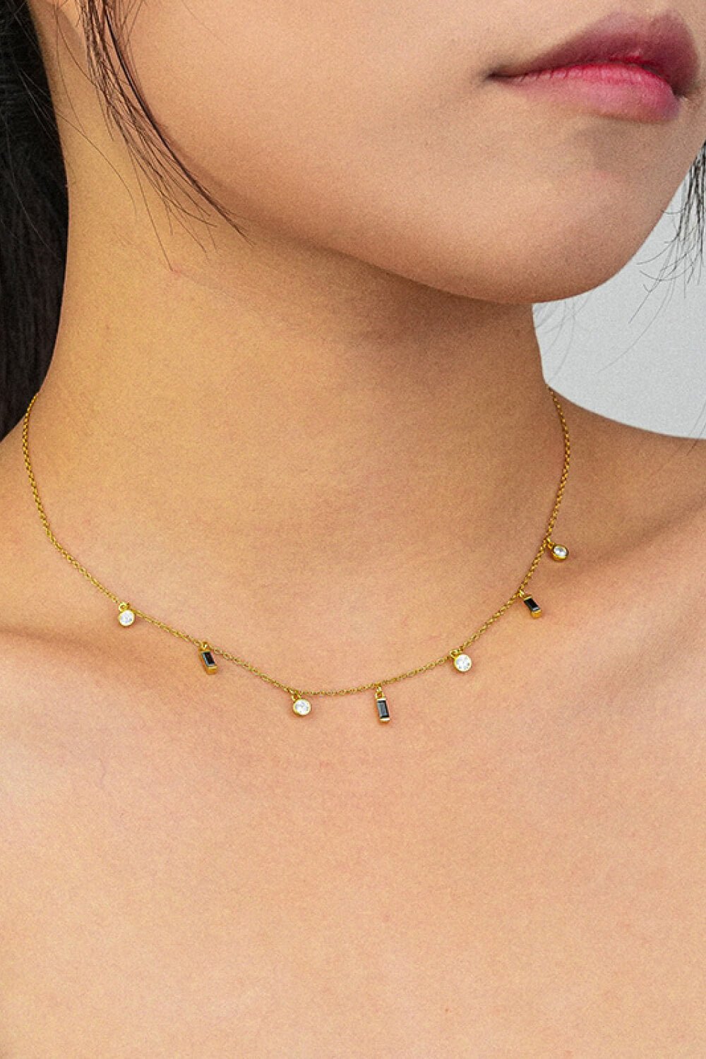 18K Gold Plated Multi - Charm Chain Necklace - Admiresty