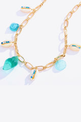 18K Gold Plated Multi - Charm Necklace - Admiresty