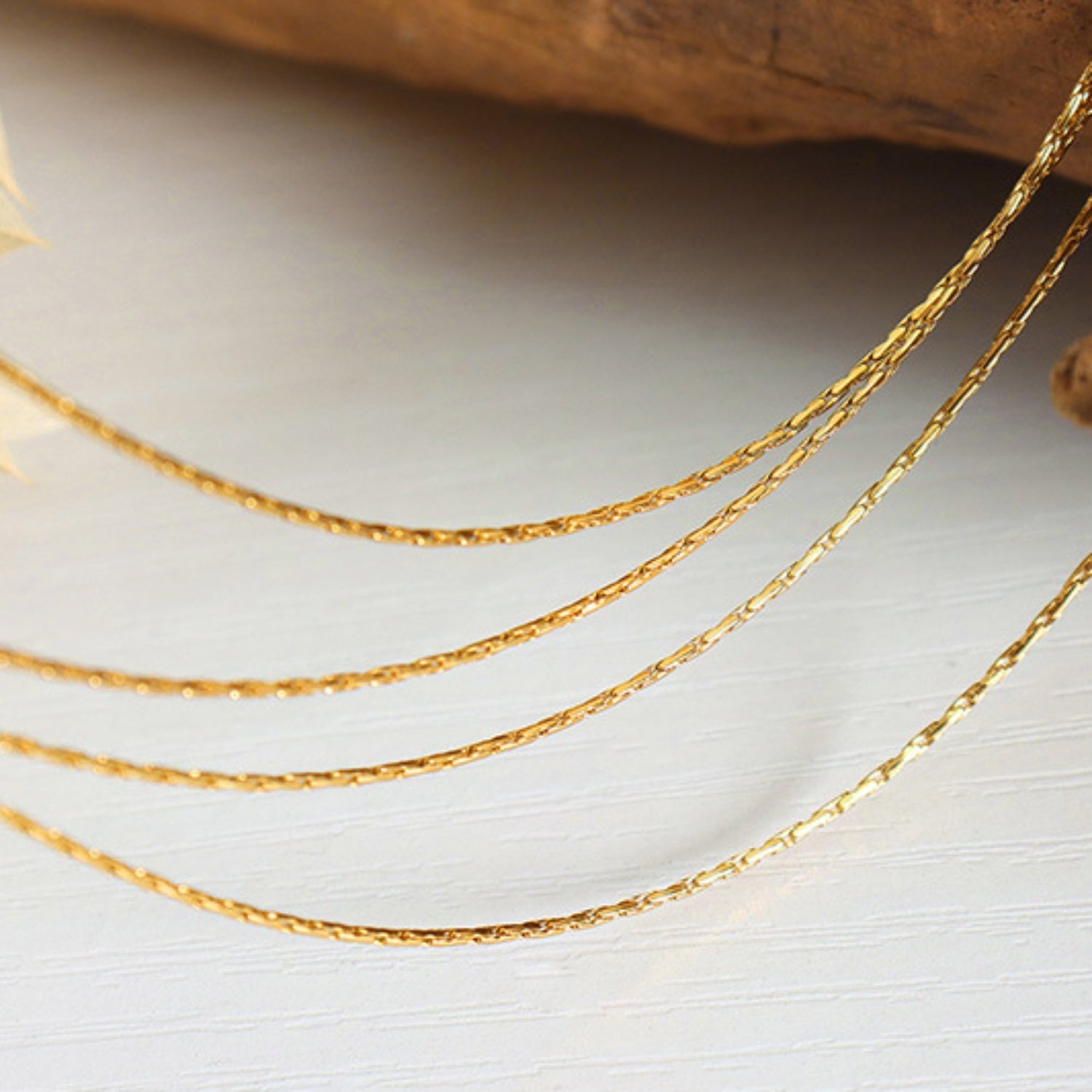 18K Gold - Plated Multi - Layer Clavicle Chain Necklace - Admiresty