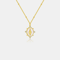 18K Gold - Plated Spring Ring Closure Pendant Necklace - Admiresty