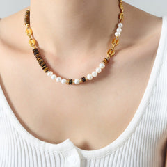 18K Gold - Plated Titanium Steel Necklace - Admiresty