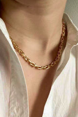 18K Stainless Steel U - Shape Chain Necklace - Admiresty