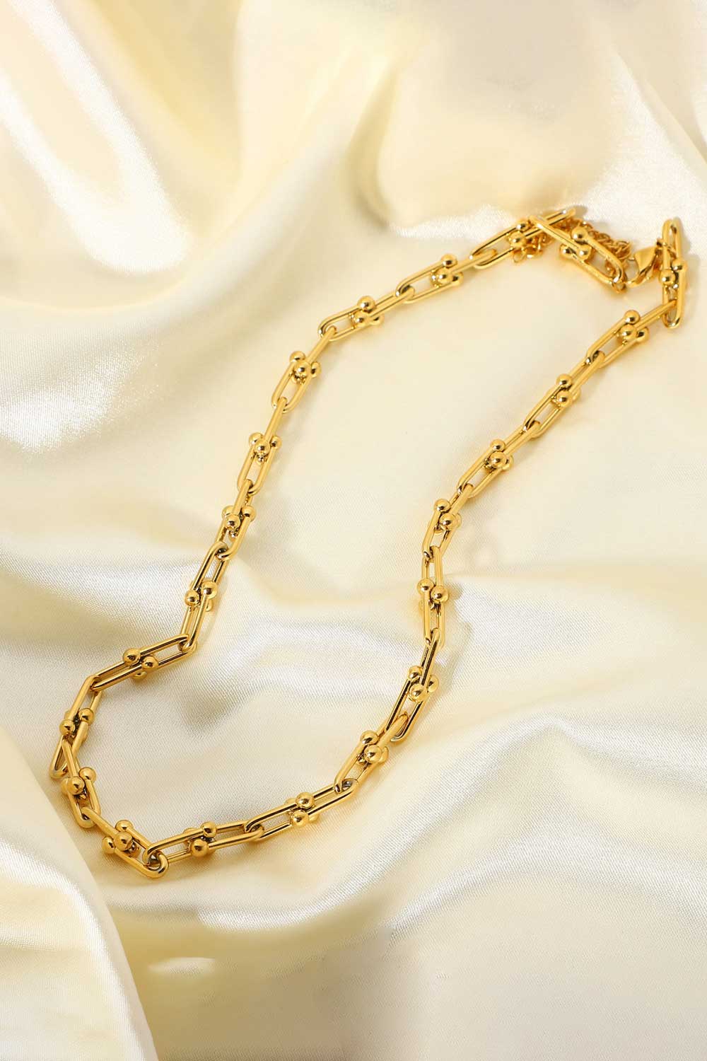 18K Stainless Steel U - Shape Chain Necklace - Admiresty