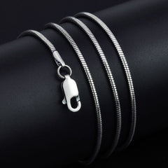 19.7" Snake Chain 925 Sterling Silver Necklace - Admiresty