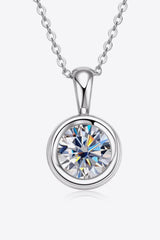 2 Carat Moissanite 925 Sterling Silver Necklace - Admiresty