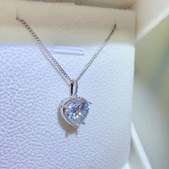 2 Carat Moissanite 925 Sterling Silver Necklace - Admiresty