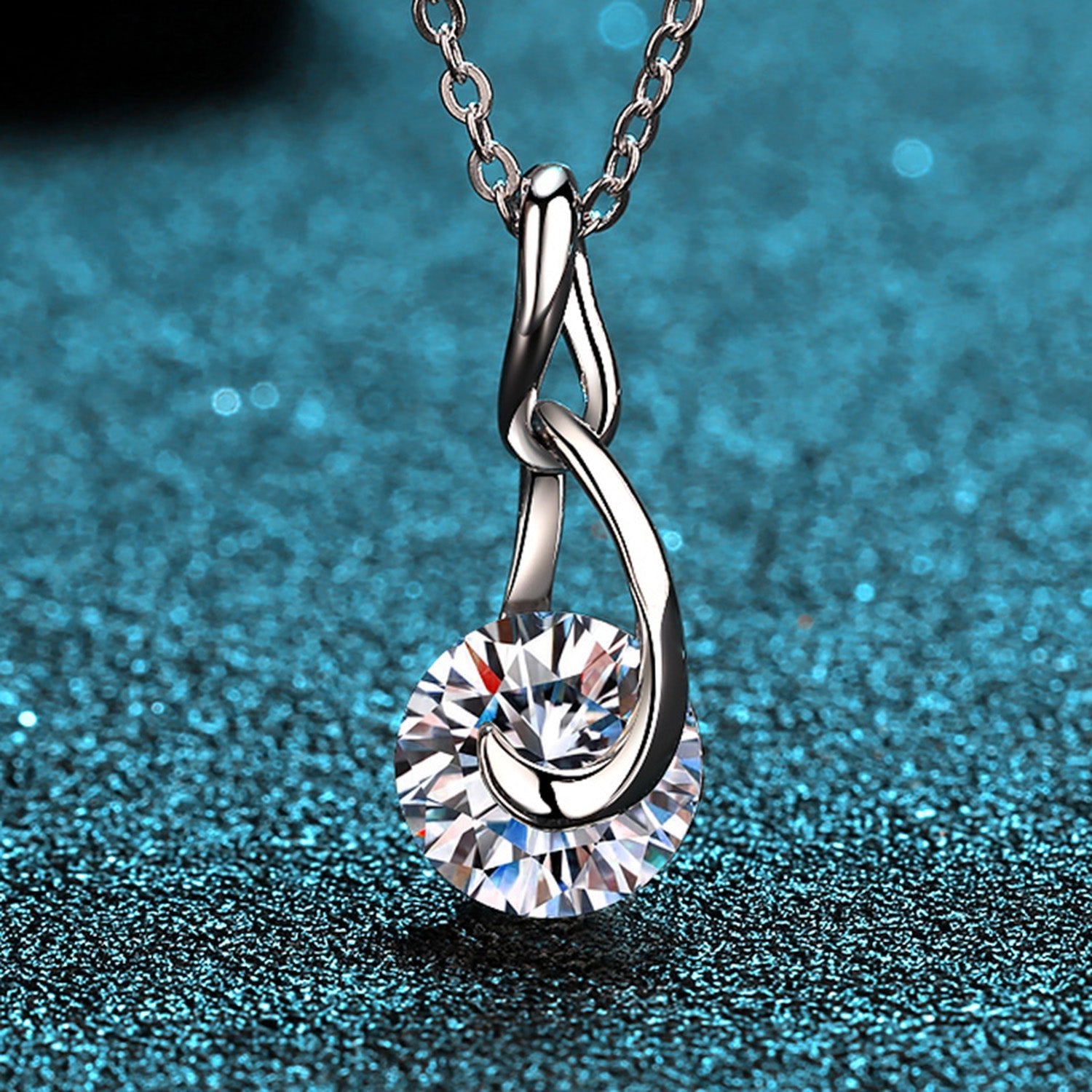 2 Carat Moissanite 925 Sterling Silver Necklace - Admiresty