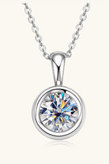 2 Carat Moissanite 925 Sterling Silver Necklace - Admiresty