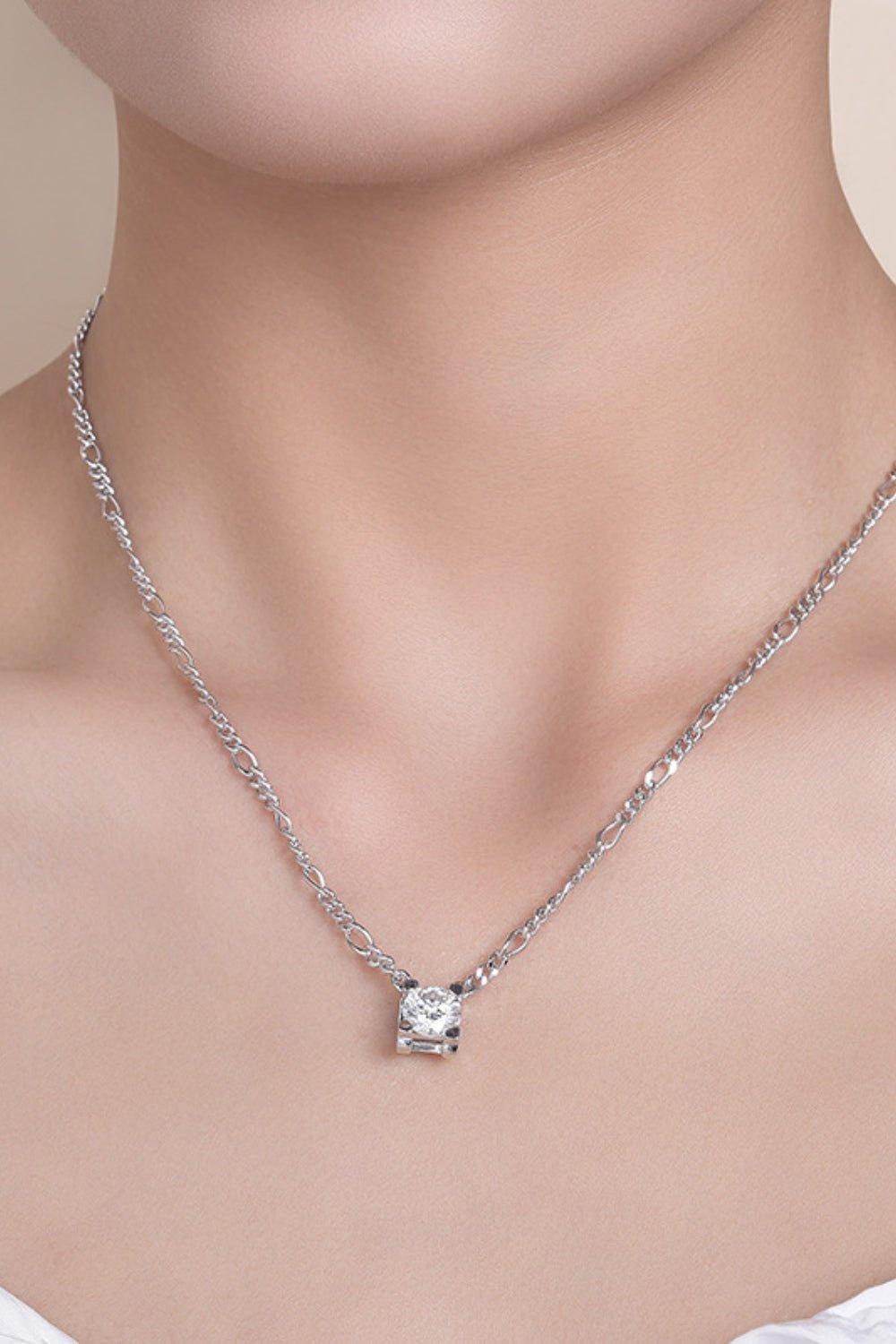 2 Carat Moissanite 925 Sterling Silver Pendant Necklace - Admiresty