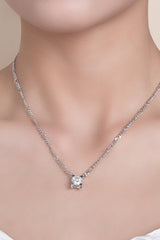 2 Carat Moissanite 925 Sterling Silver Pendant Necklace - Admiresty