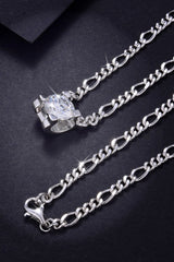 2 Carat Moissanite 925 Sterling Silver Pendant Necklace - Admiresty