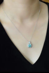 2 Carat Moissanite Square Pendant Necklace - Admiresty