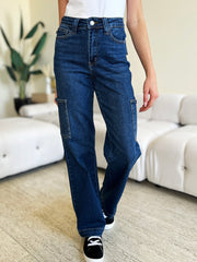 Judy Blue Full Size High Waist Straight Cargo Jeans