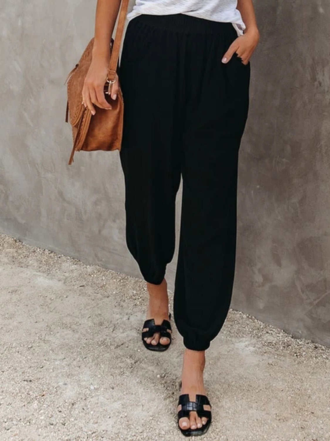 High Waist Cropped Pants