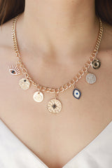 Multi-Pendant Chain Necklace