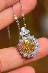 5 Carat Yellow Moissanite Pendant Necklace - Admiresty