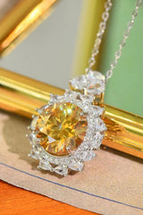 5 Carat Yellow Moissanite Pendant Necklace - Admiresty