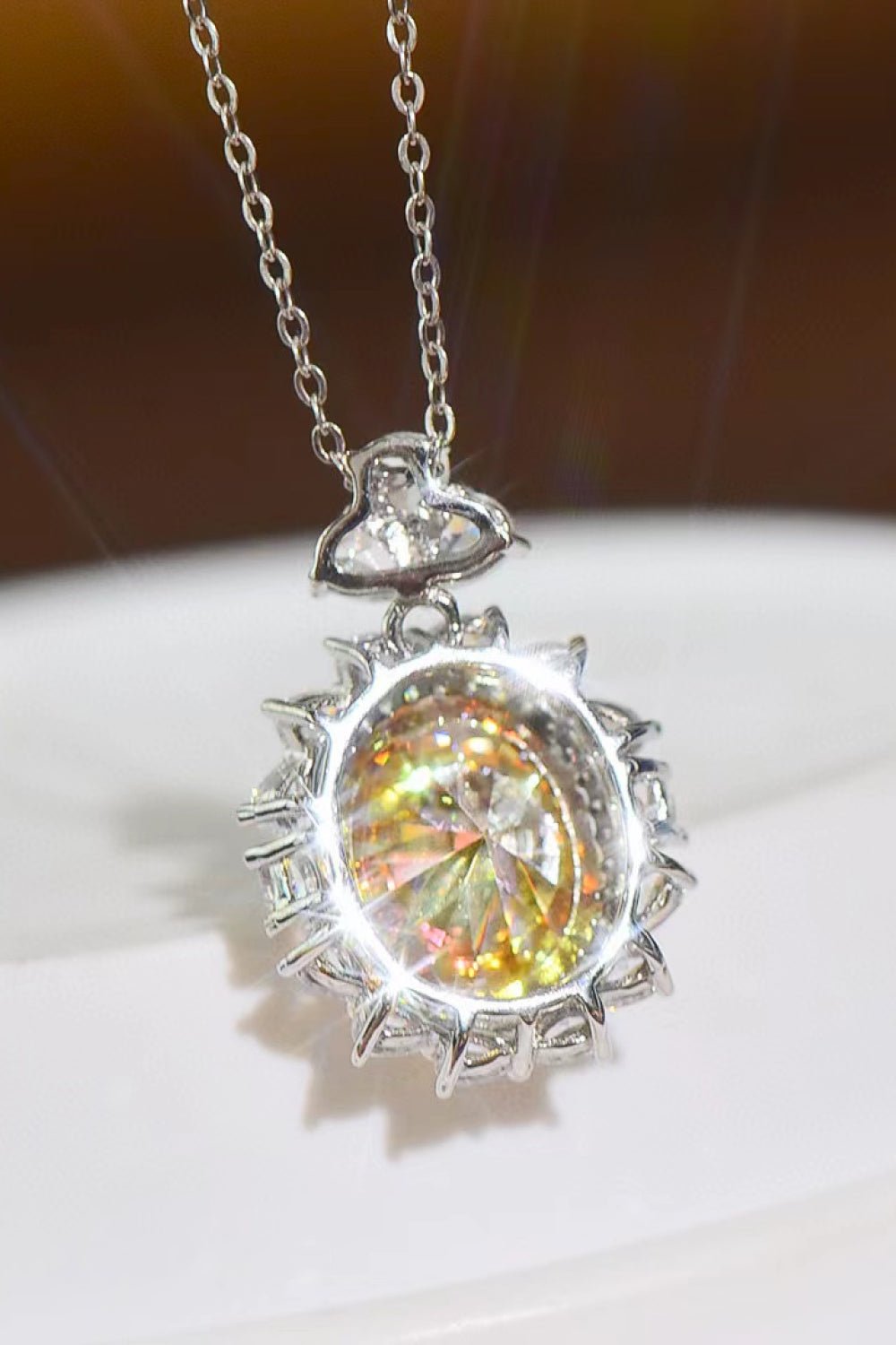 5 Carat Yellow Moissanite Pendant Necklace - Admiresty